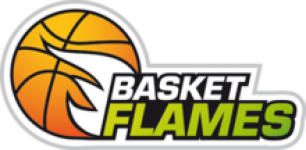 Basketball Basket Flames team logo